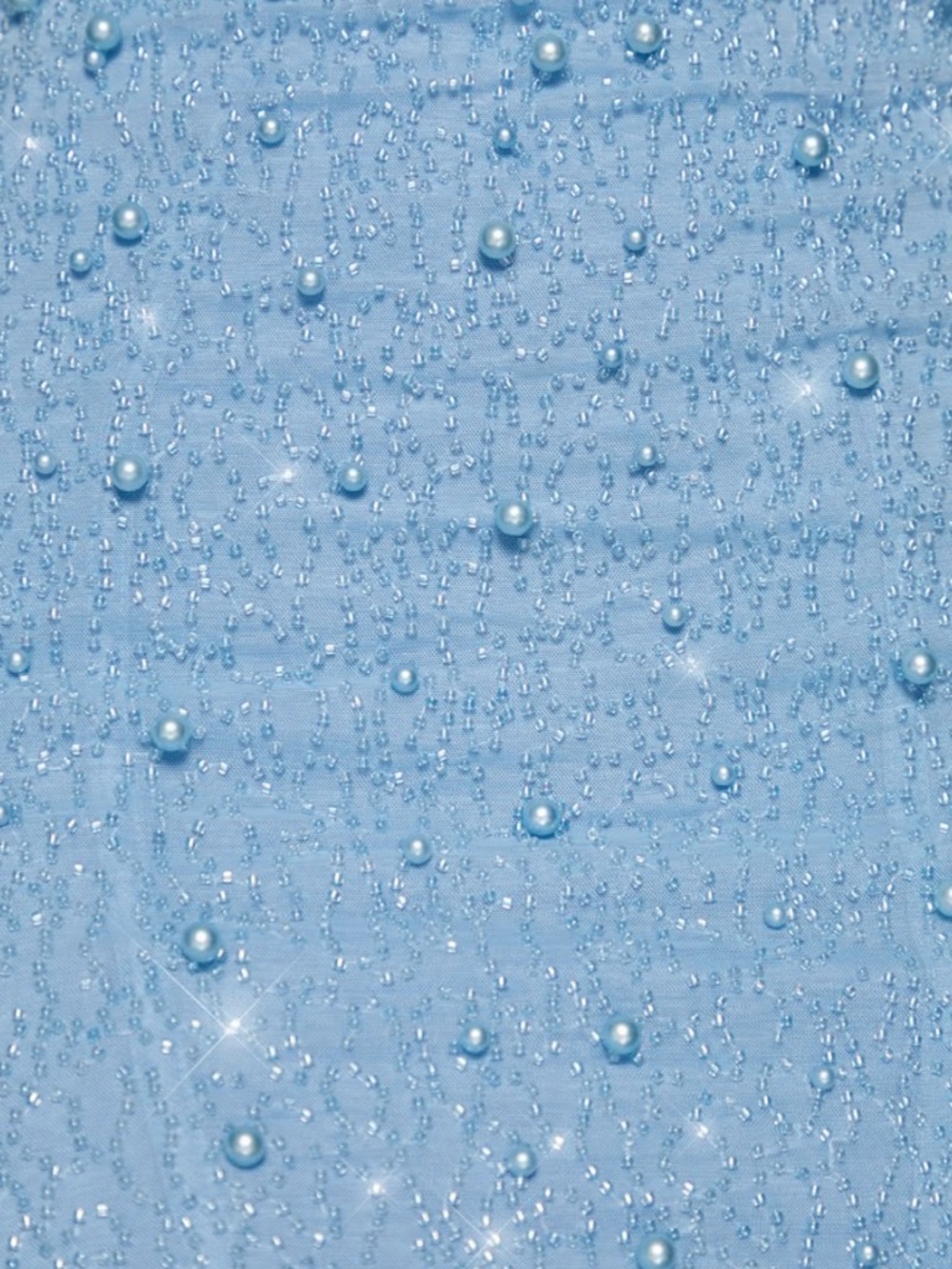 Oh Polly Powder Blue Beaded Cowl Neck Mini Dress - Picture 2 of 5